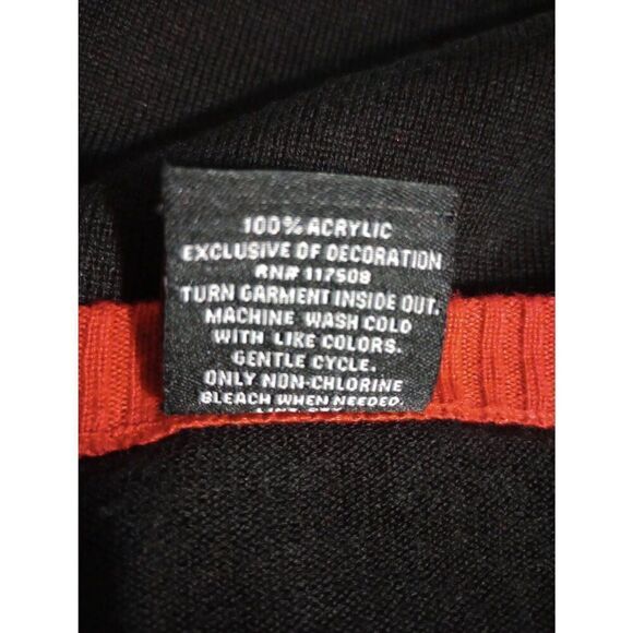 Pug Christmas Sweater Ladies Medium‎ Snow Bah Hum Bug Well Worn Light Weight - Picture 5 of 6